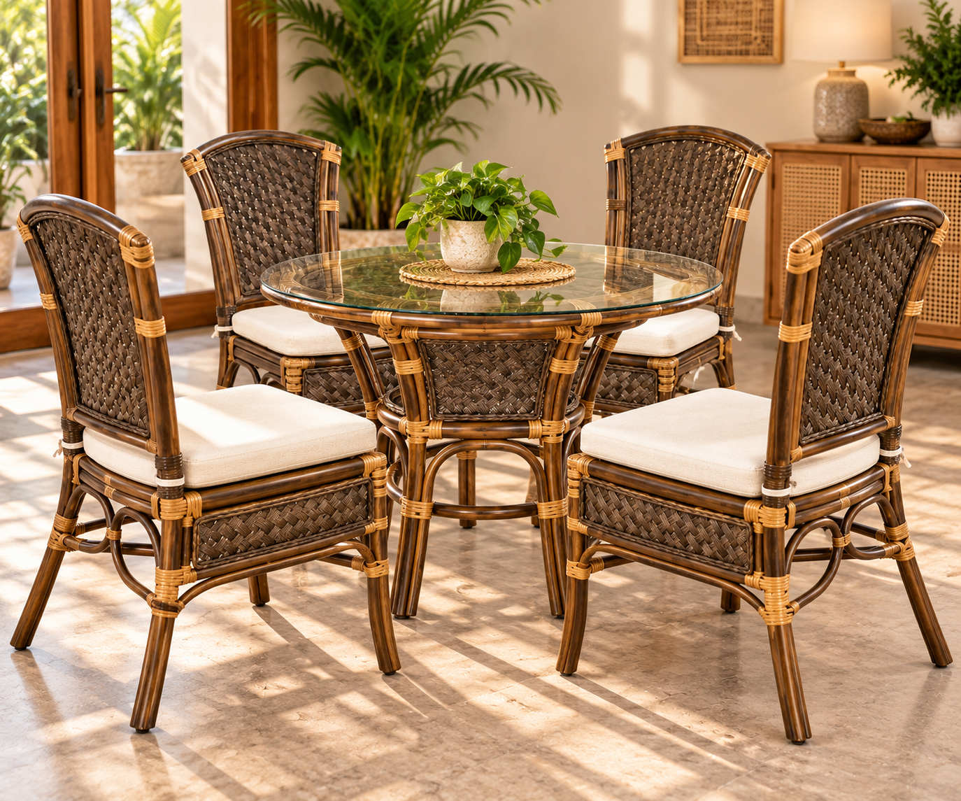 Andrea Round Dining Set 4